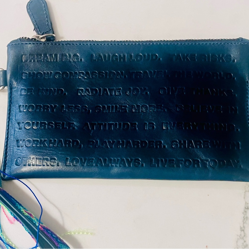 Navy Blue Embossed Clutch